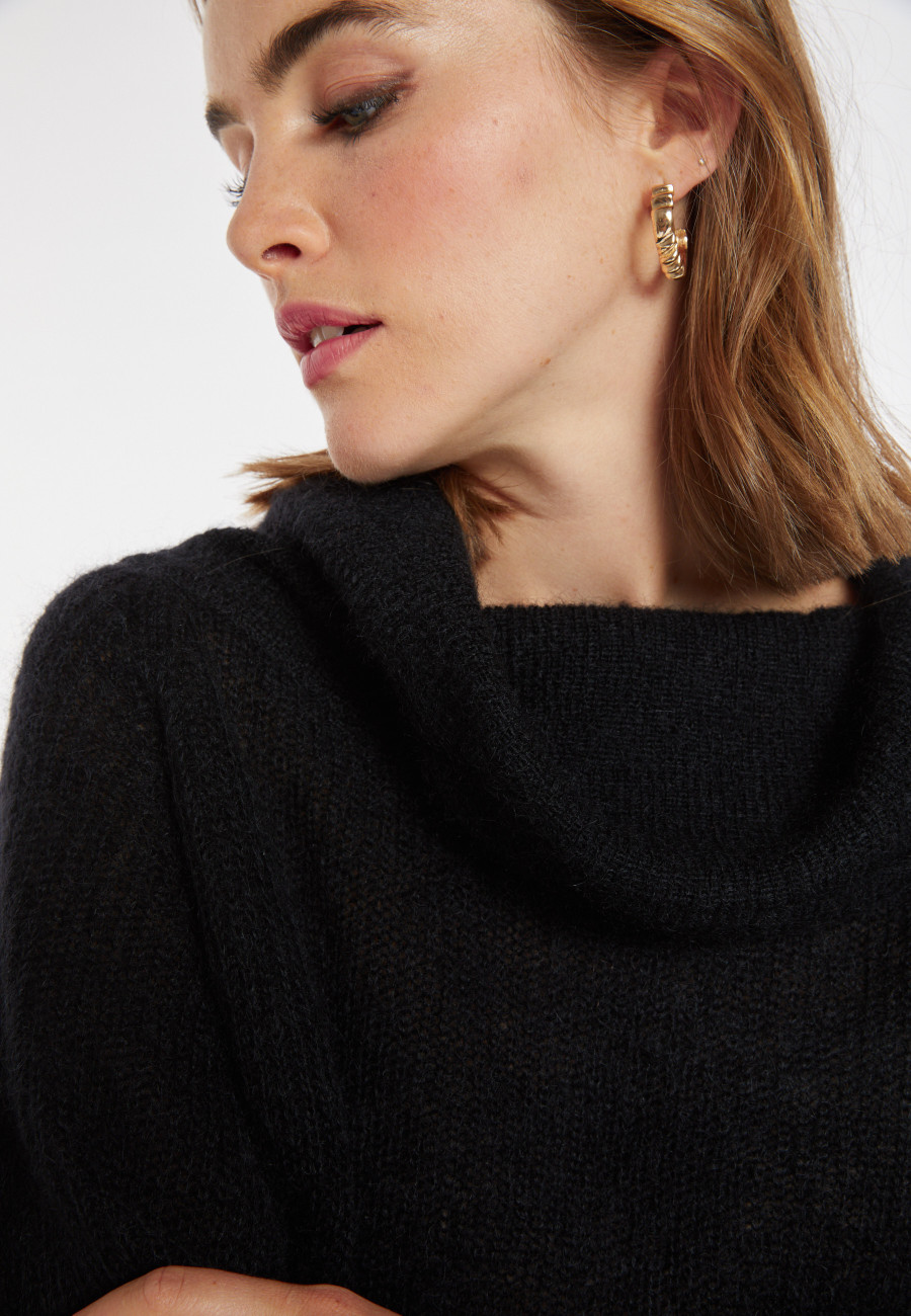 Suéter de mohair com gola Bardot - Caelie