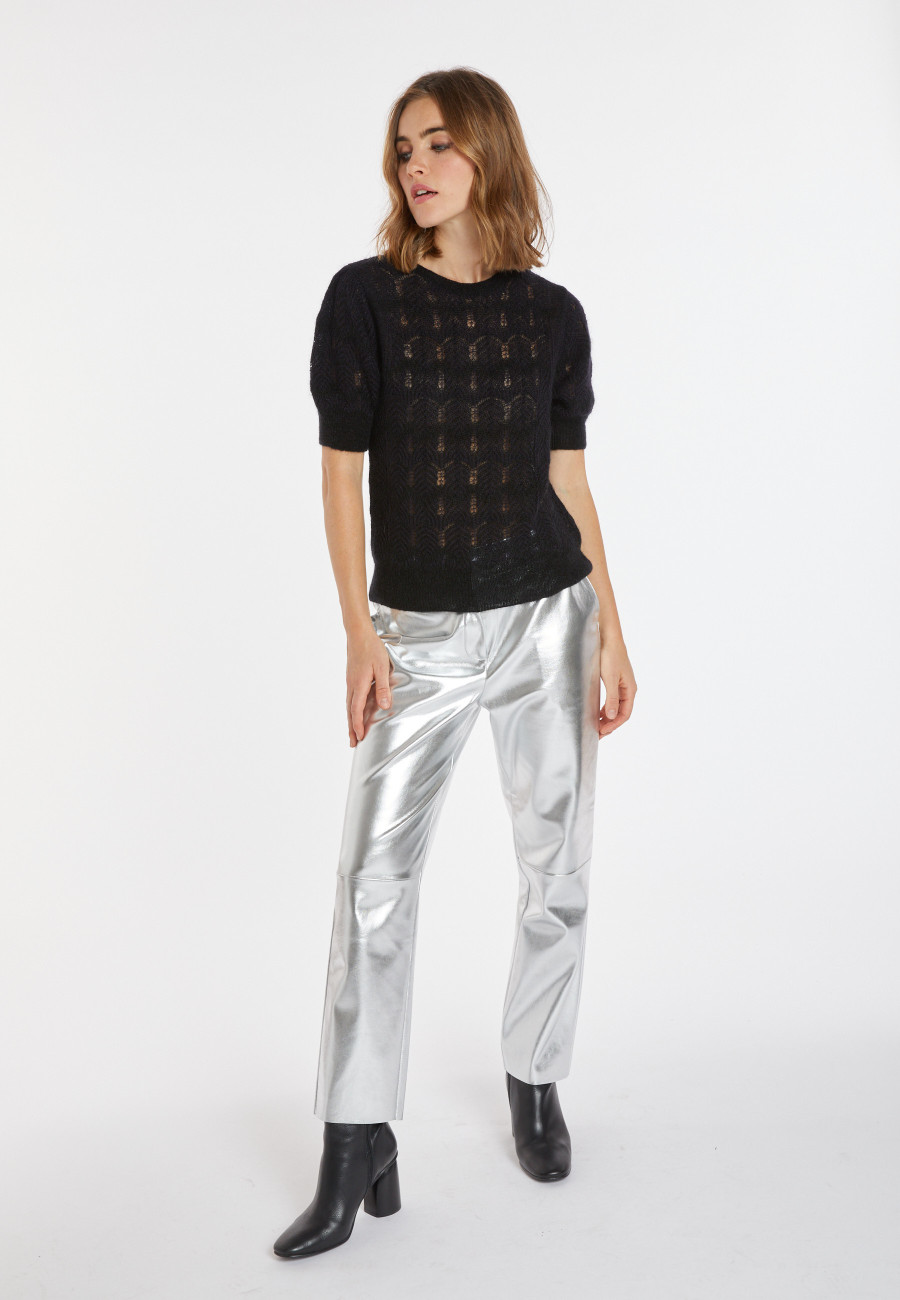 Suéter de mohair com manga balão - Cosmos