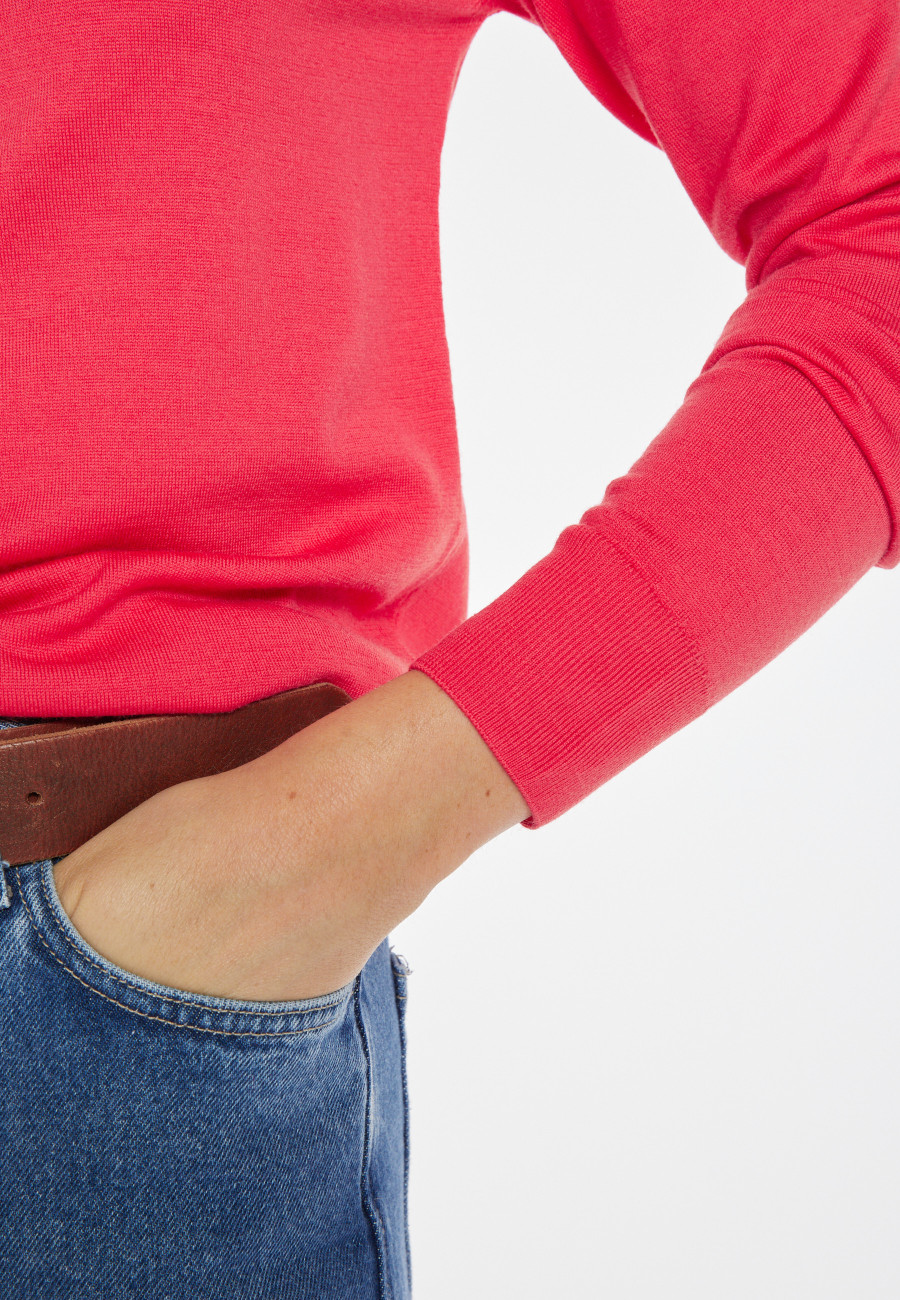 Merino wool round-neck sweater - Asena