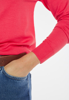 Merino wool round-neck sweater - Asena