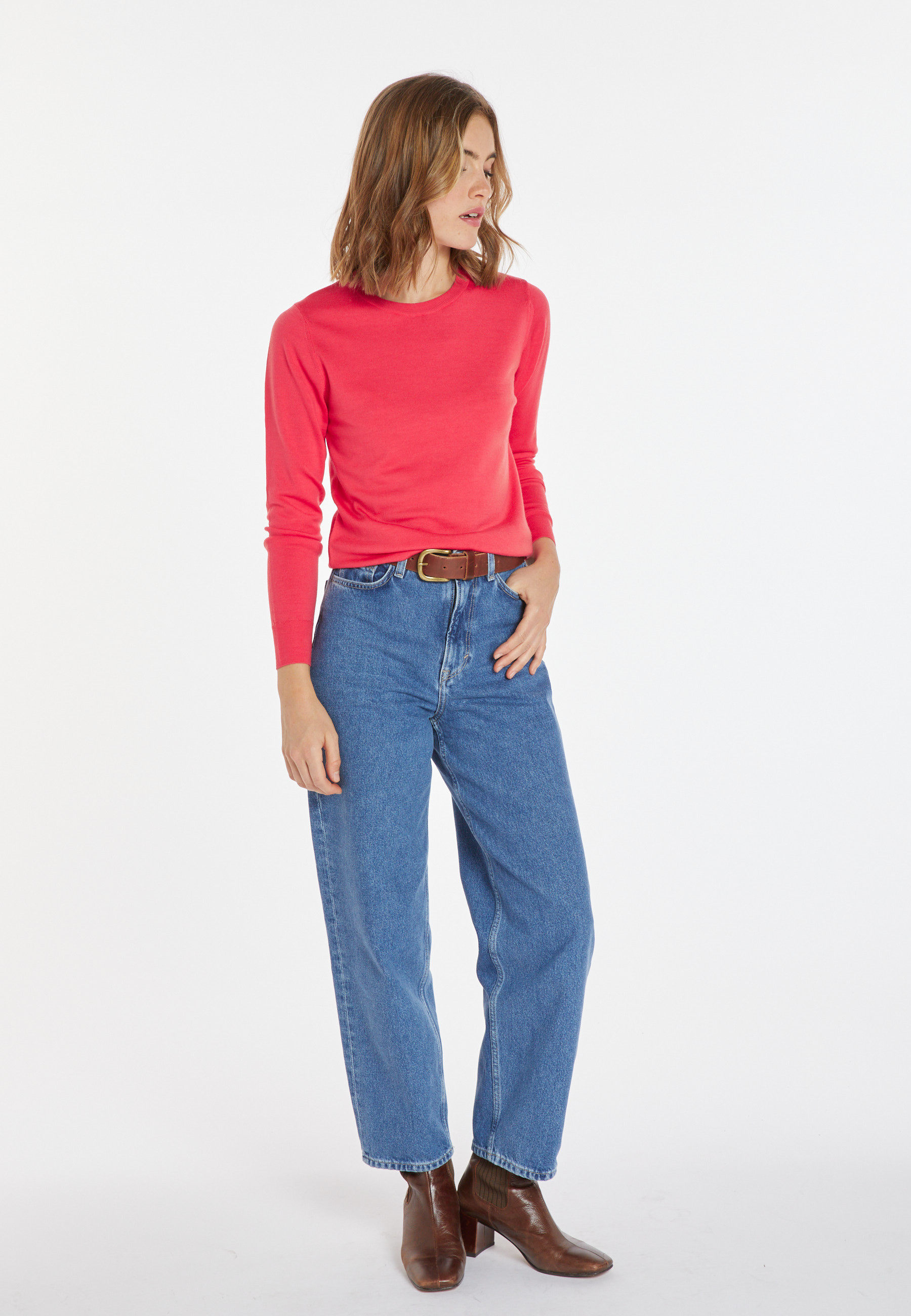 Merino wool round-neck sweater - Asena
