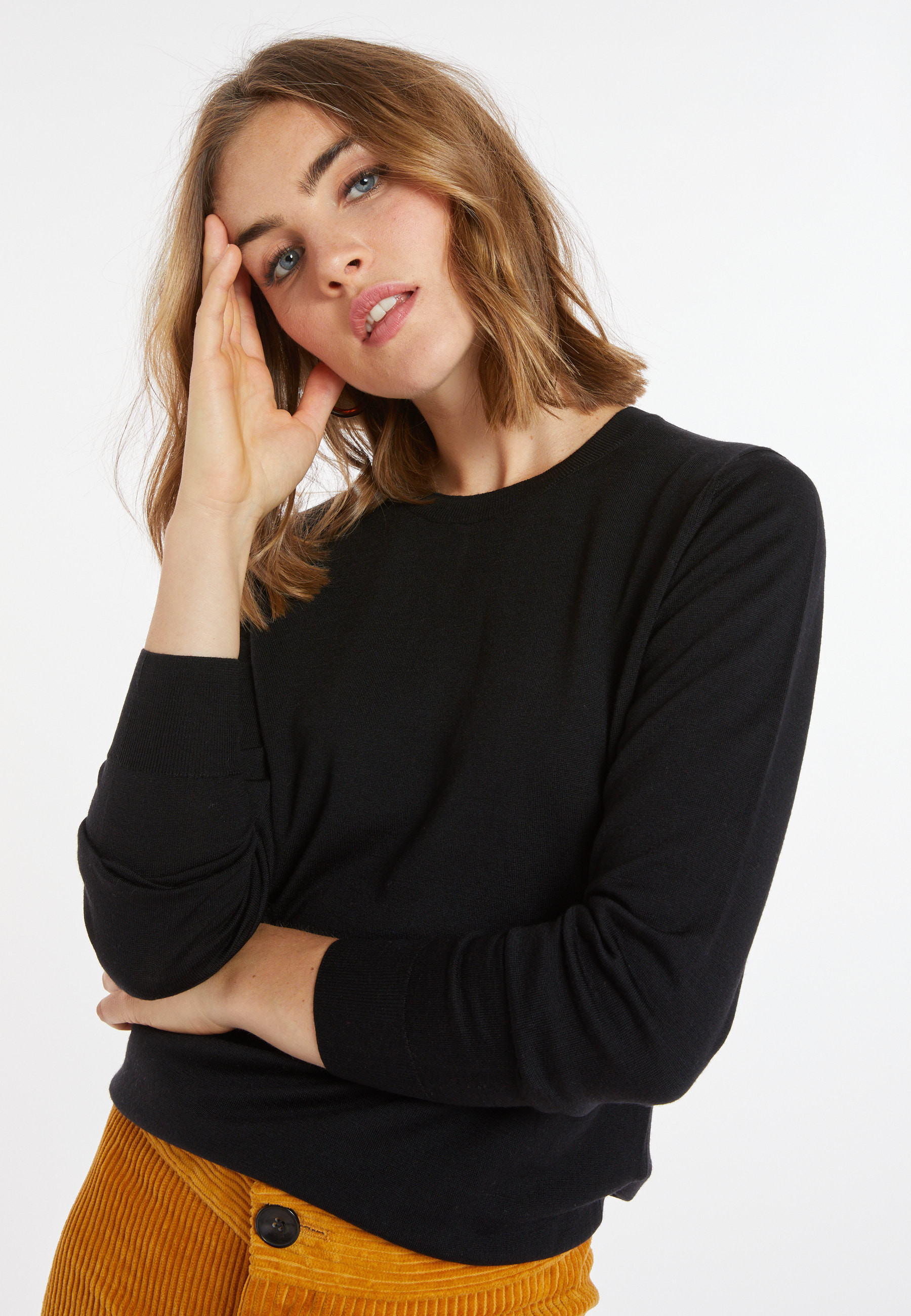 Merino wool round-neck sweater - Asena