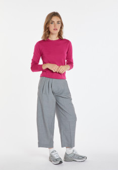 Pull col rond en laine mérinos - Asena 8292