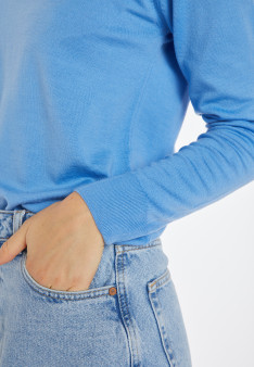 Merino wool round-neck sweater - Asena