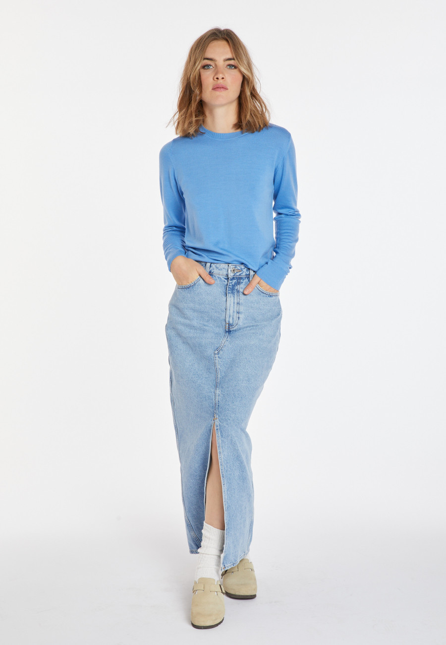 Suéter de lã merino com gola redonda - Asena