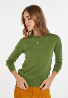 Merino wool round-neck sweater - Asena