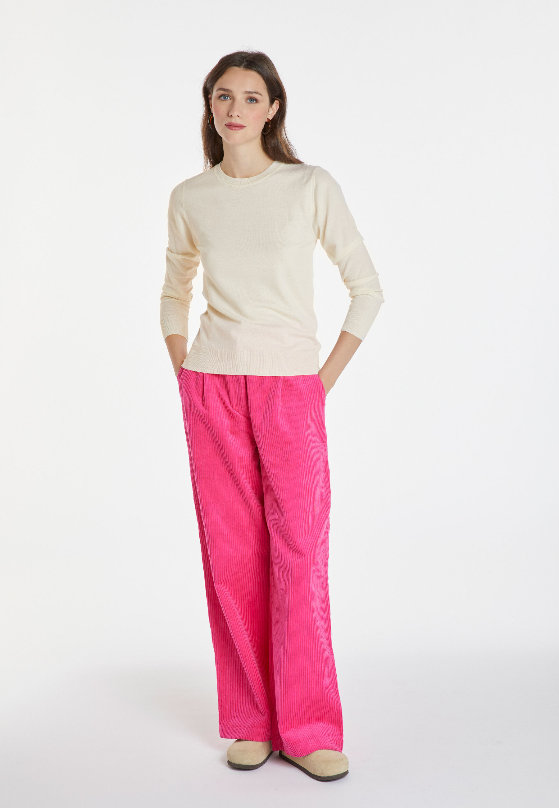 Merino wool round-neck sweater - Asena