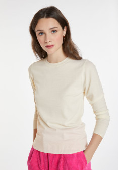 Merino wool round-neck sweater - Asena