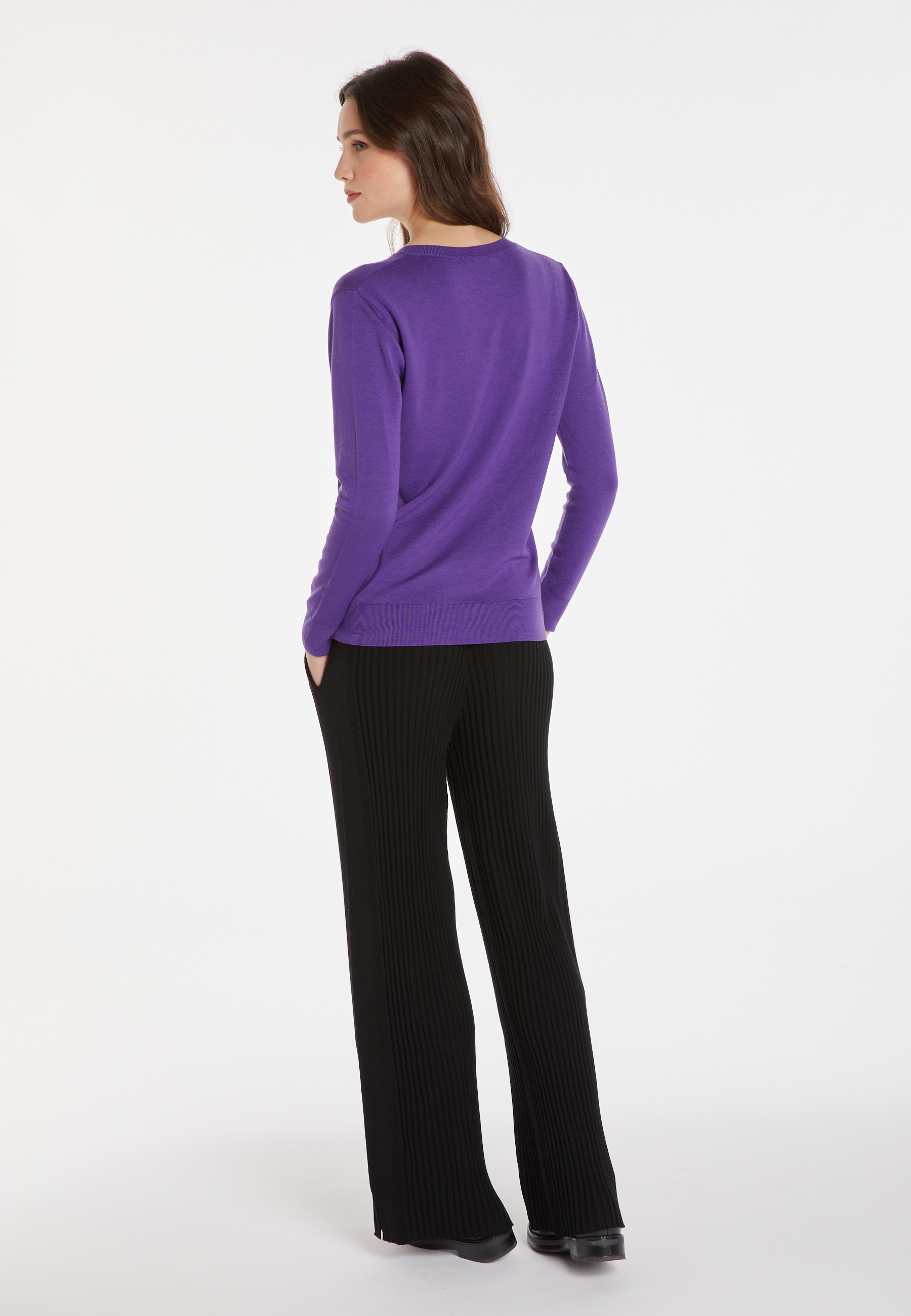 Merino wool V-neck sweater - Arya