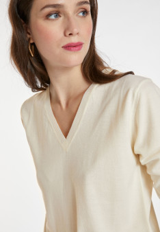 Merino wool V-neck sweater - Arya