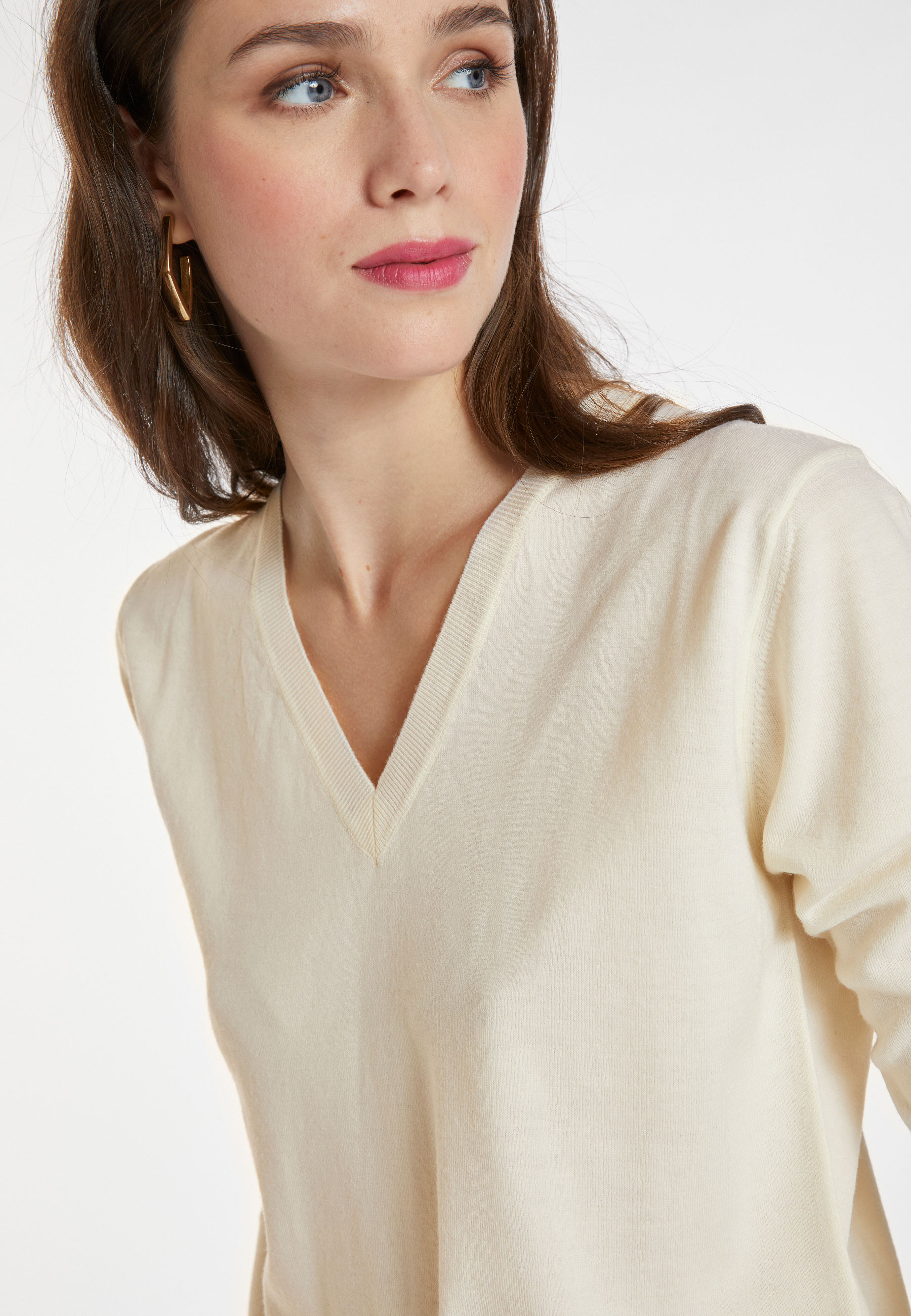 Merino wool V-neck sweater - Arya
