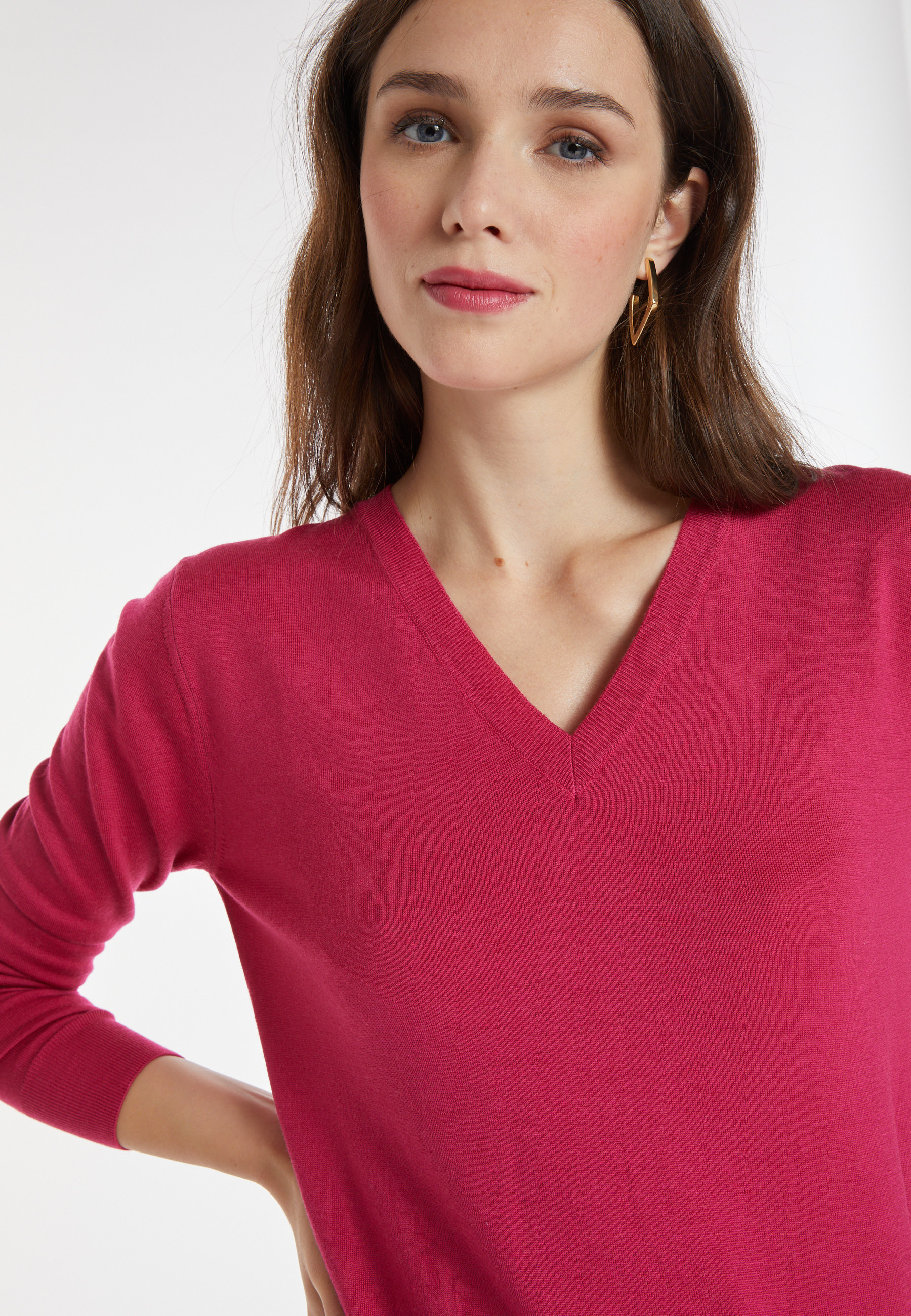 Merino wool V-neck sweater - Arya
