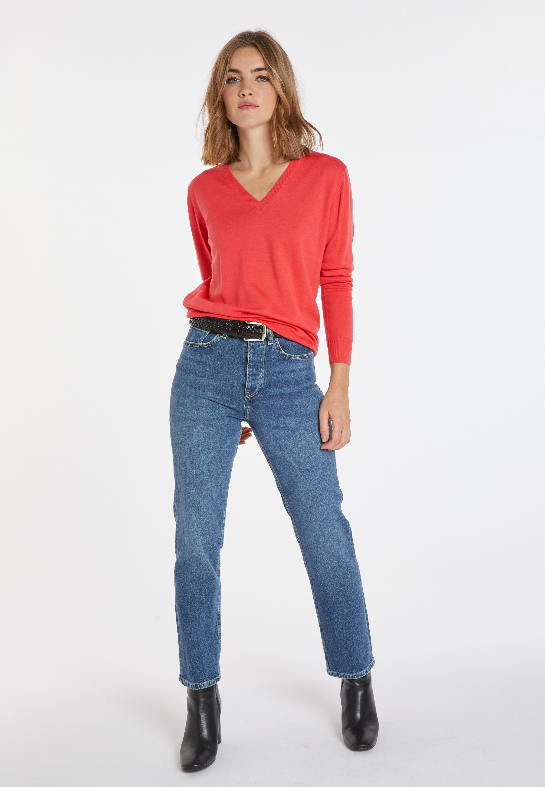 Merino wool V-neck sweater - Arya