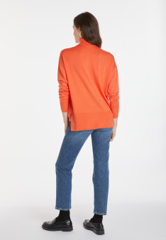 Slit turtleneck sweater in merino wool - Amy