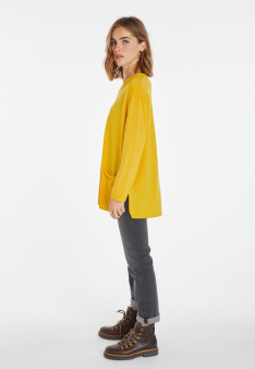 Loose-fitting merino wool sweater with pockets - Albertine