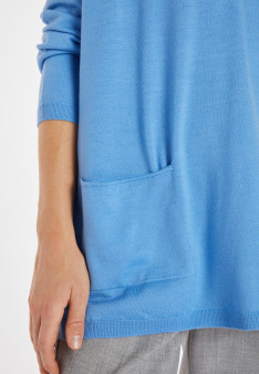 Pull ample à poches en laine mérinos - Albertine 8242