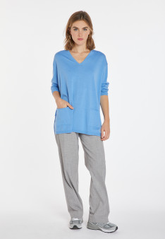 Pull ample à poches en laine mérinos - Albertine 8242