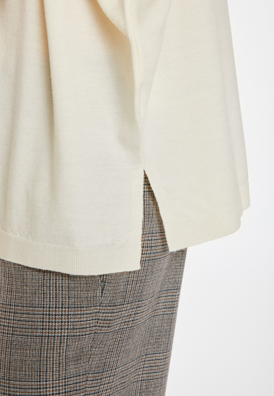 Loose-fitting round-neck sweater in merino wool - Azel