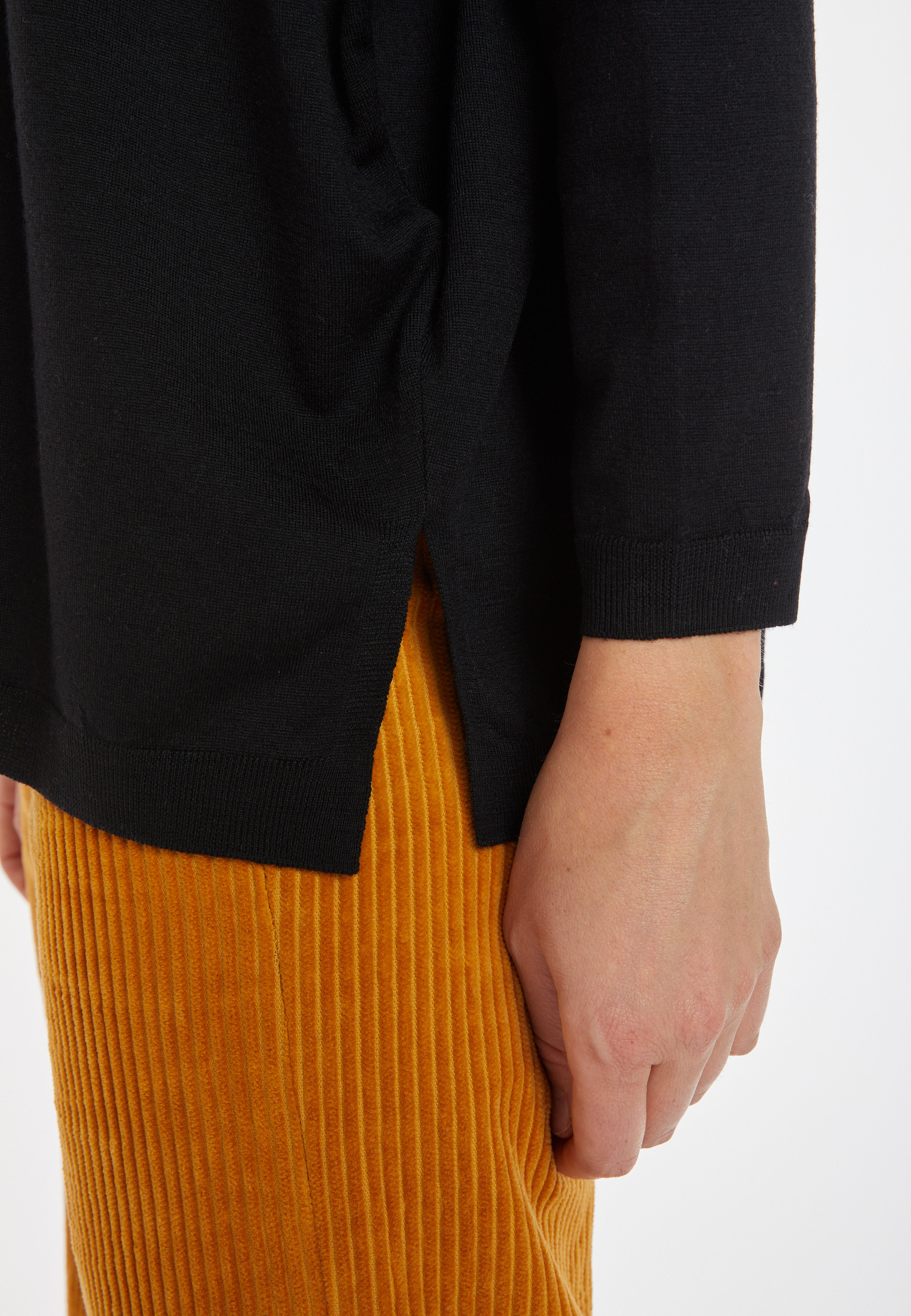 Pull ample col rond en laine mérinos - Azel 8210