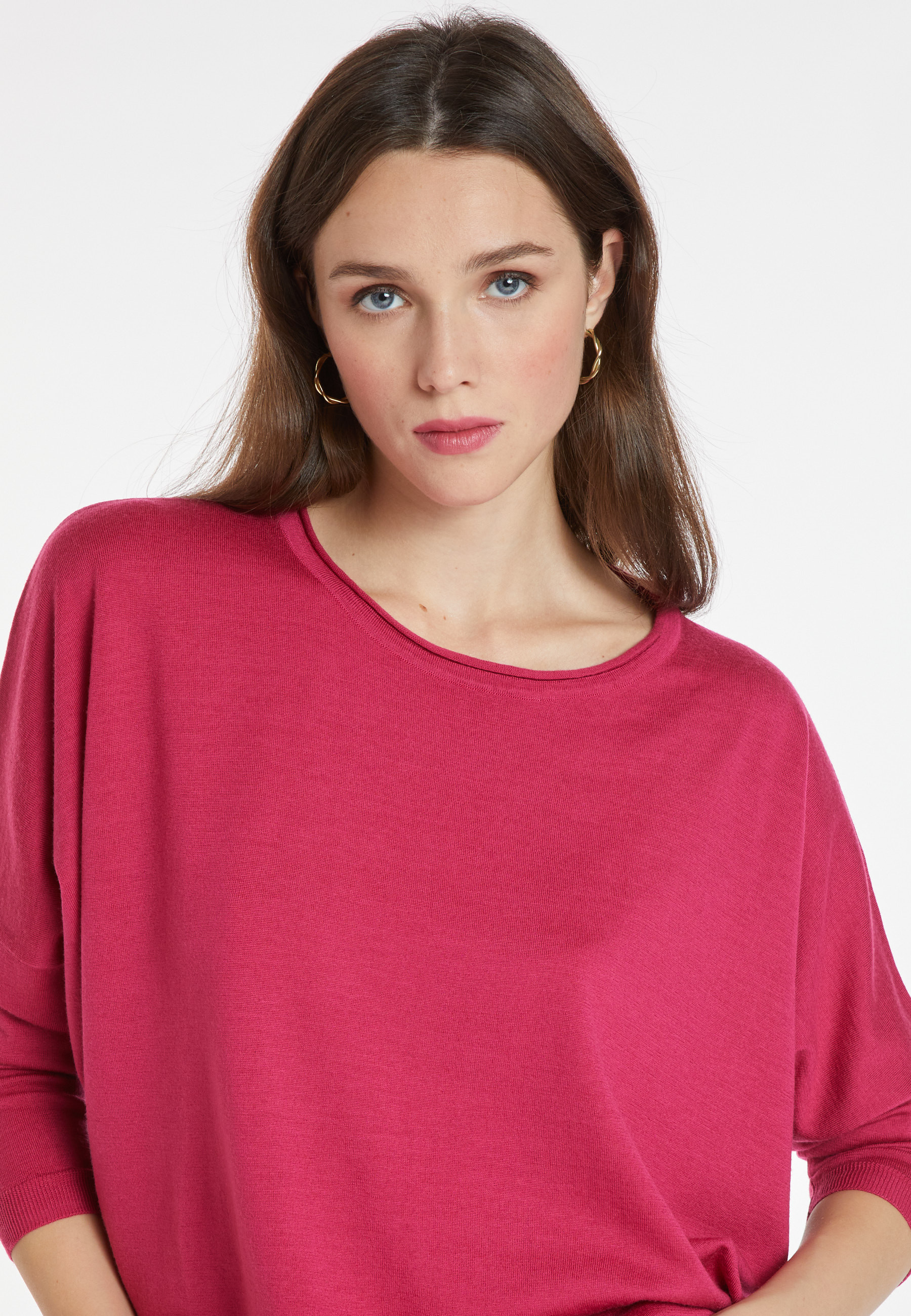 Pull ample col rond en laine mérinos - Azel 8292