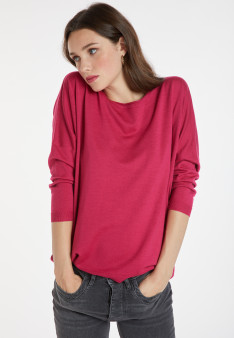 Pull ample col rond en laine mérinos - Azel 8292