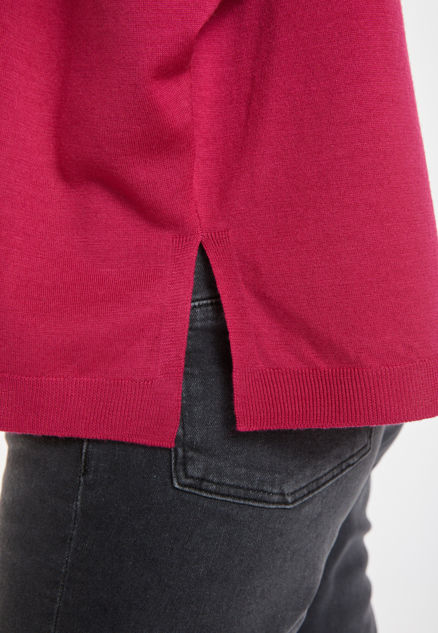 Suéter folgado de lã merino fina - Azel