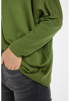 Pull manches chauve-souris en laine mérinos - Boxe 8252