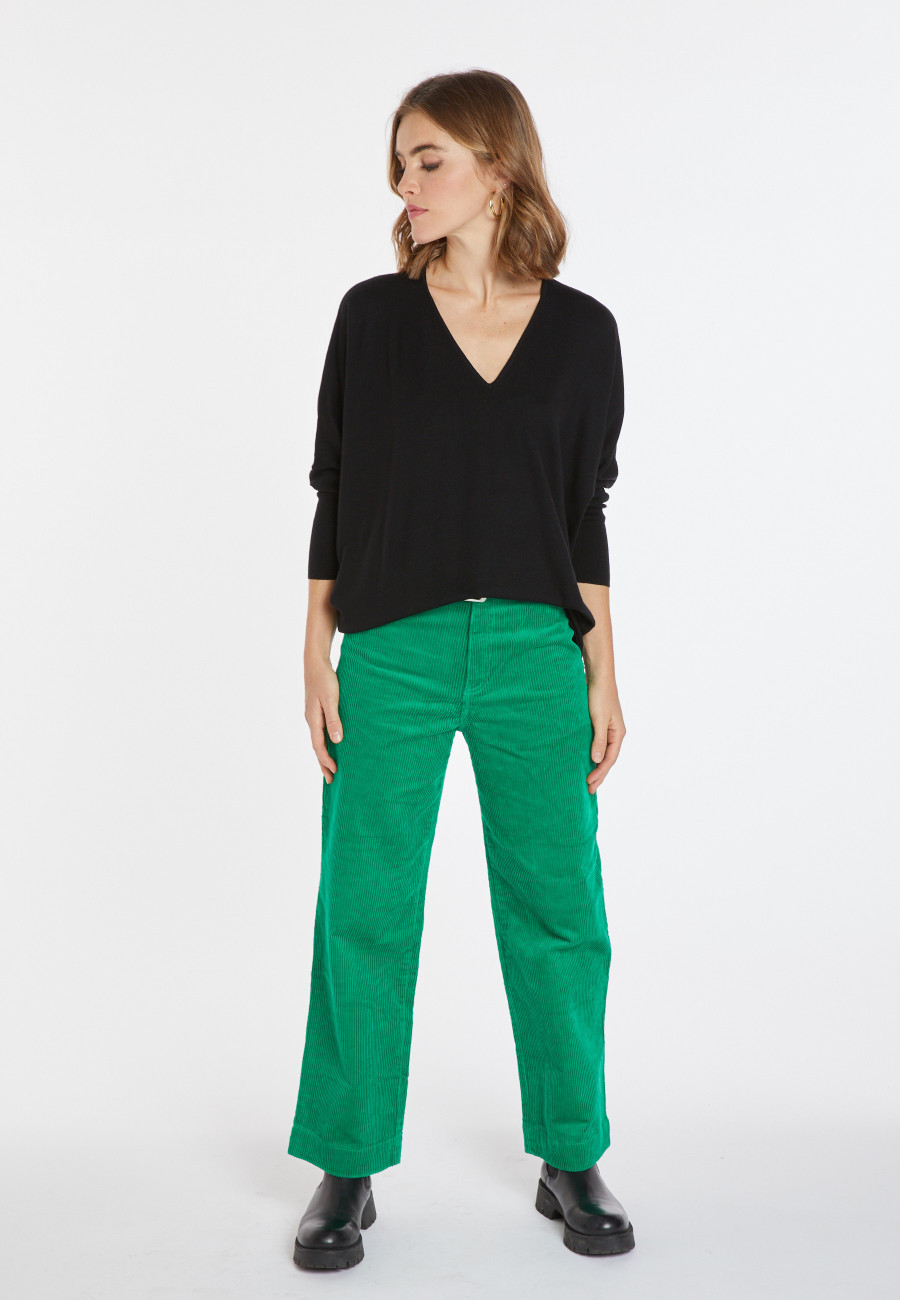 Suéter de lã com manga morcego - Boxe