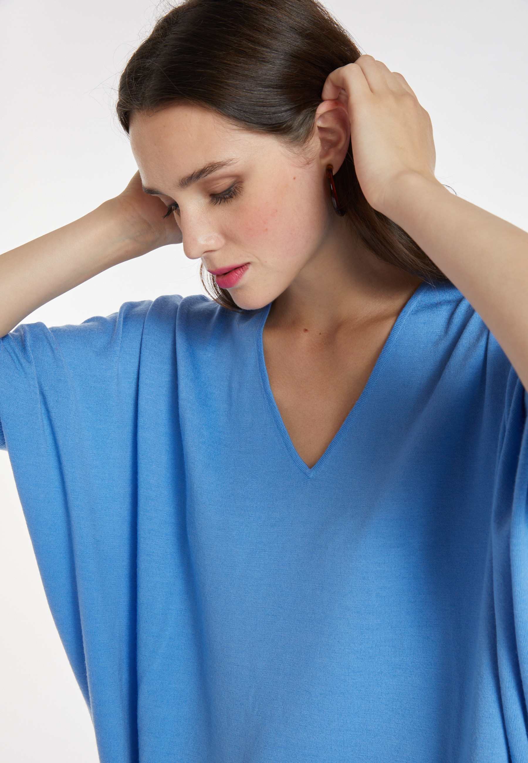 Pull manches chauve-souris en laine mérinos - Boxe 8242