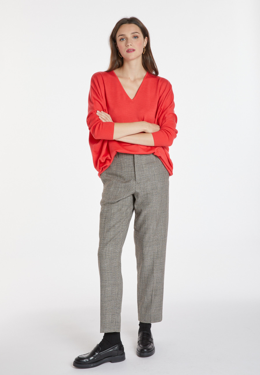 Merino wool bat-sleeve sweater - Boxe