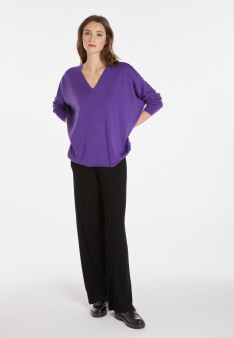 Merino wool bat-sleeve sweater - Boxe