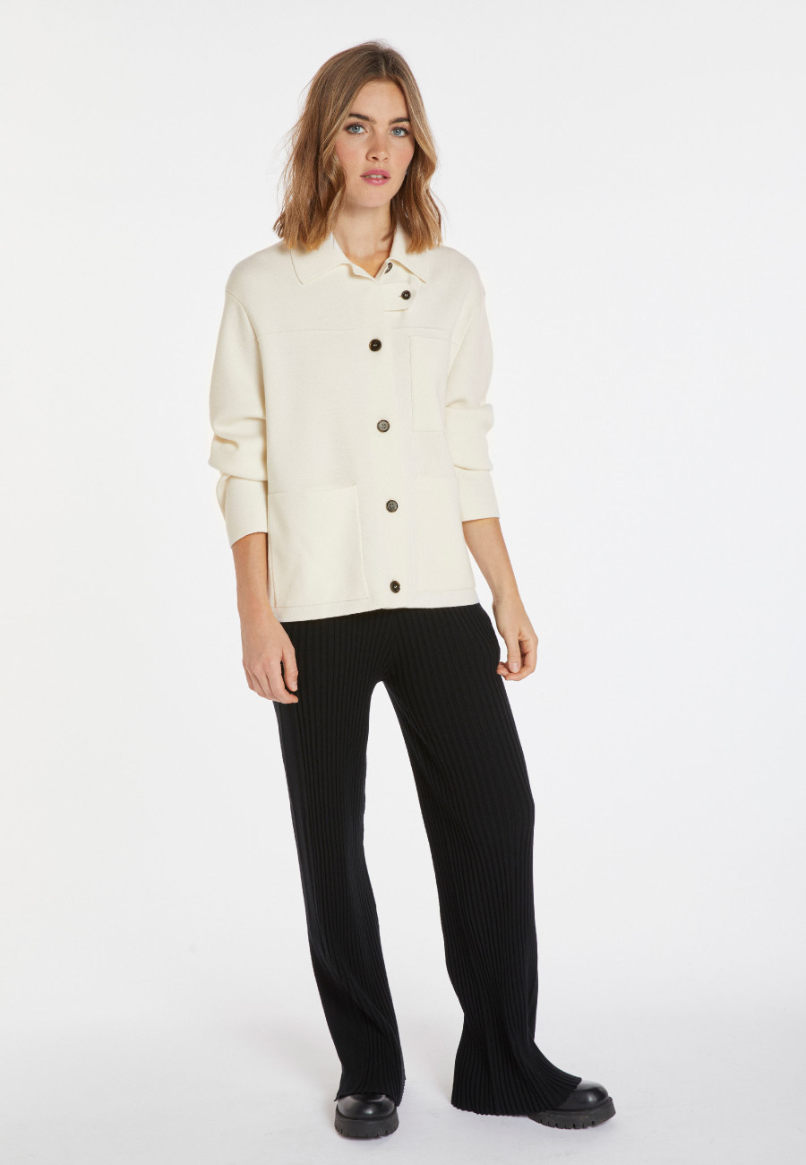 Jaqueta de lã merino com botões - Coline