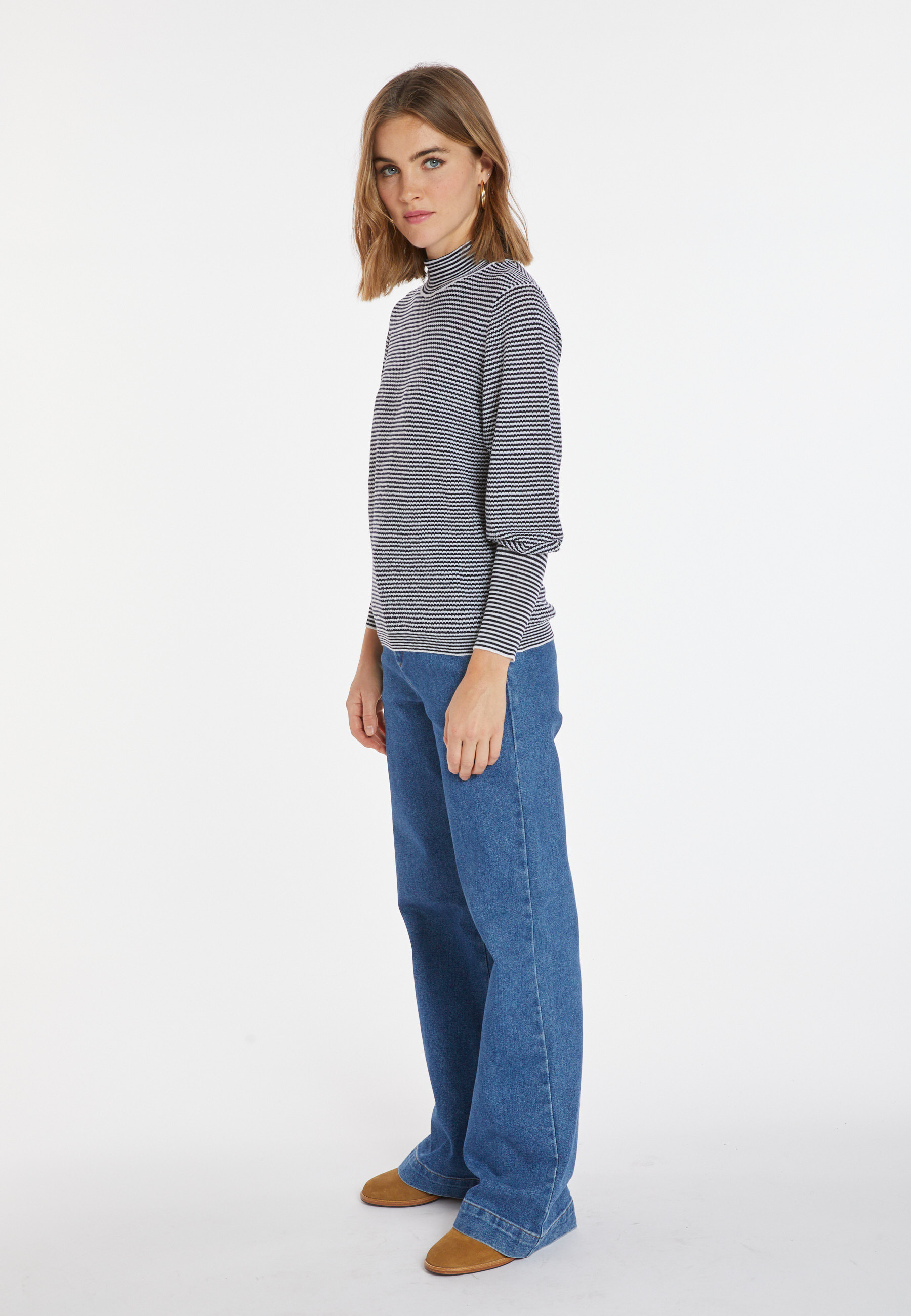 Pull à rayures en laine mérinos - Coco 8303