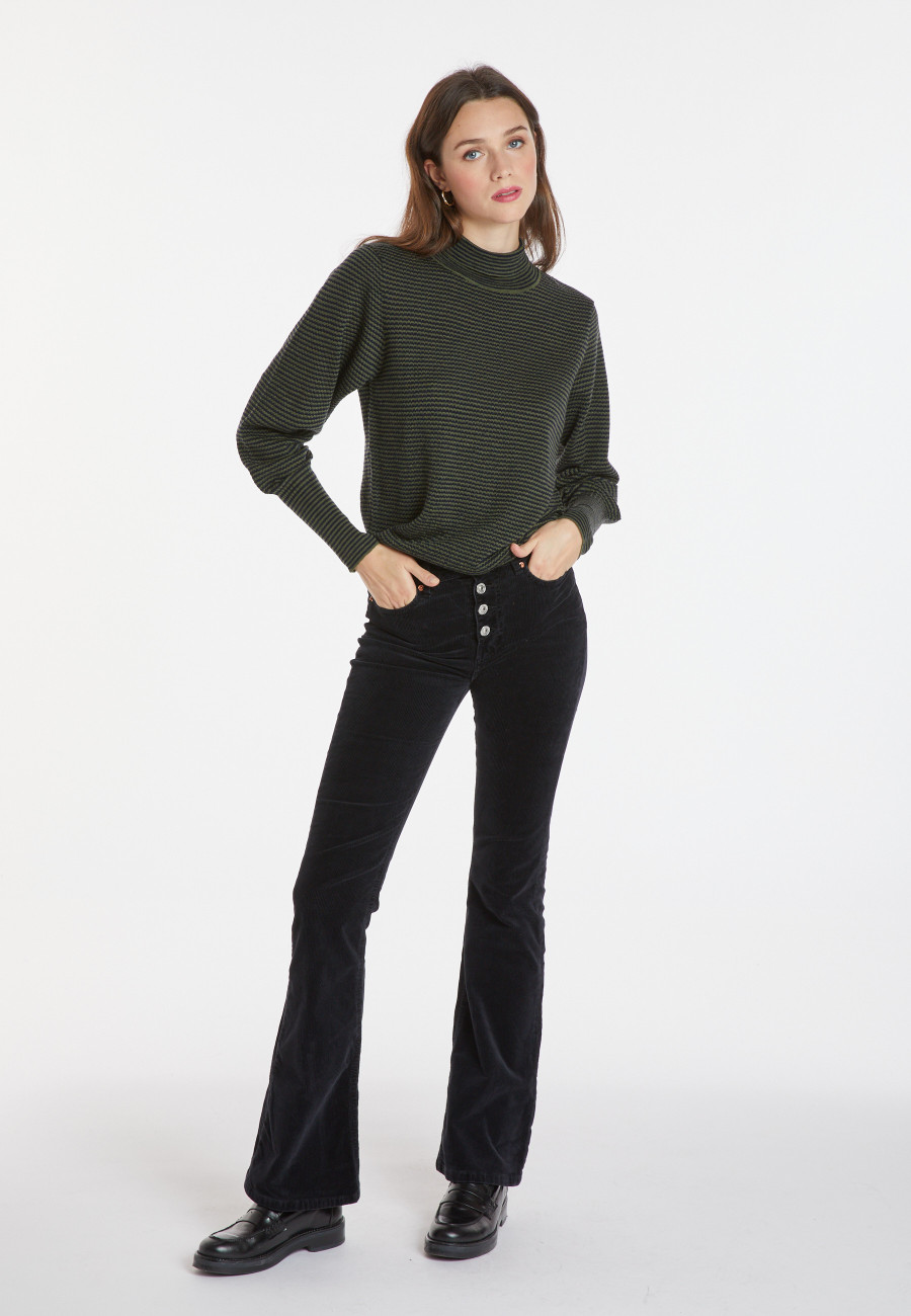 Suéter listrado de lã merino - Coco