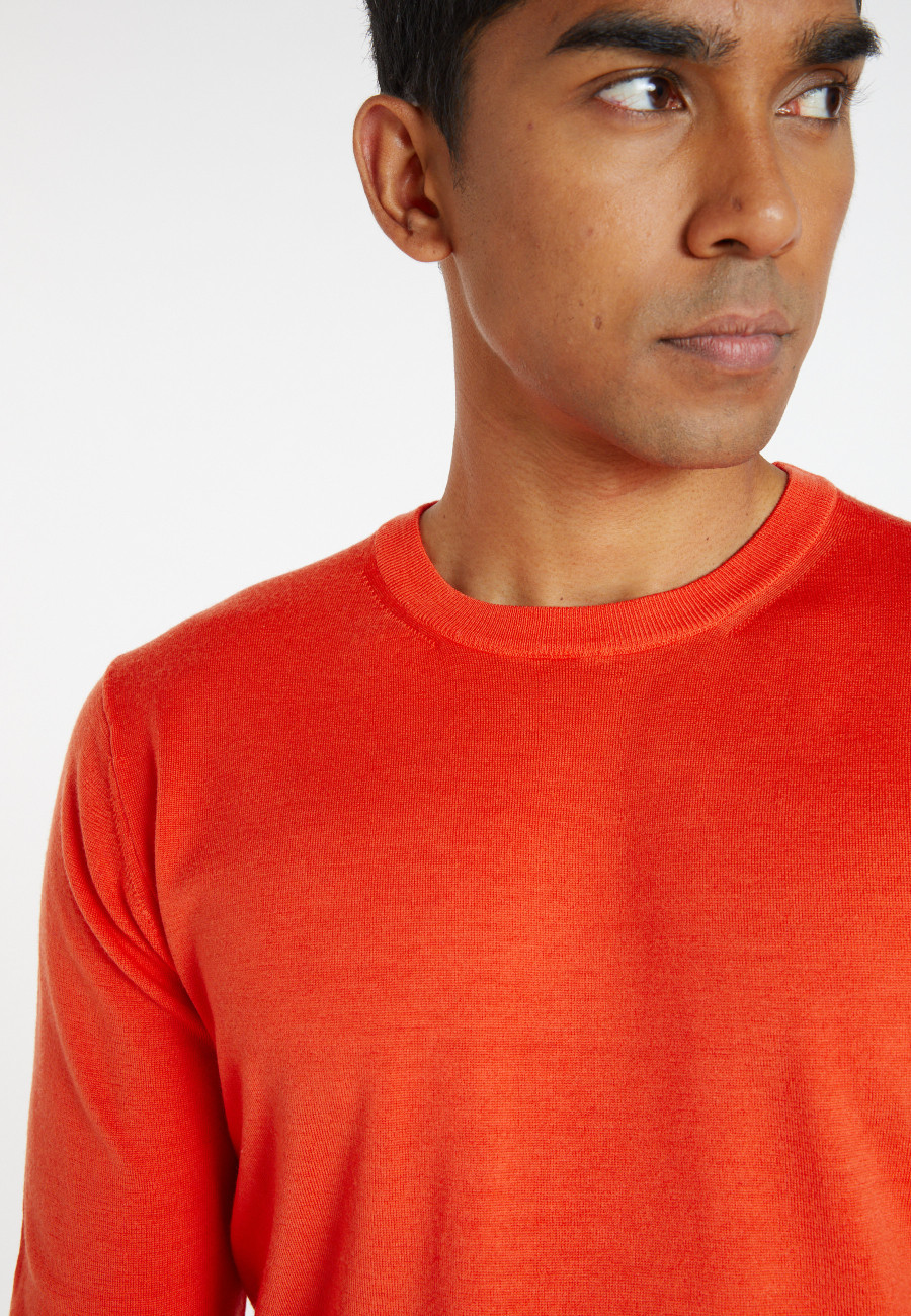 Suéter de lã merino com gola redonda Eddie