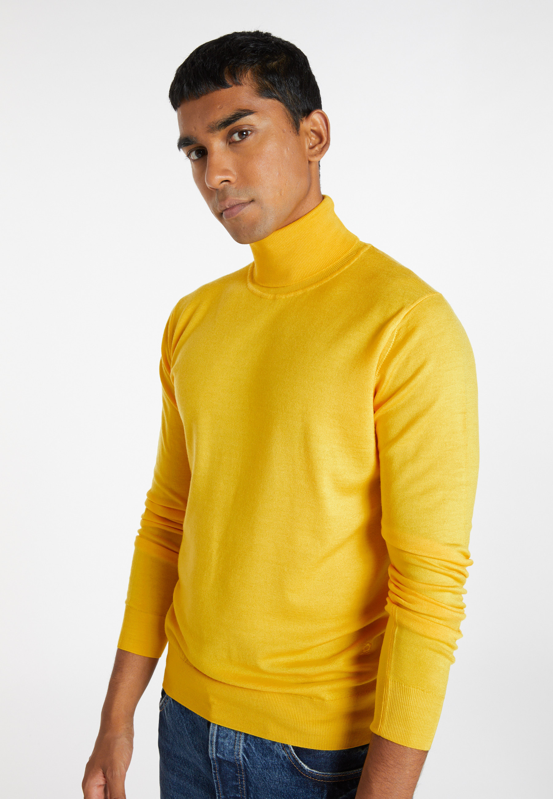 Pull col roulé avec logo en laine mérinos - Enzo 8260