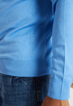 Pull col roulé avec logo en laine mérinos - Enzo 8242