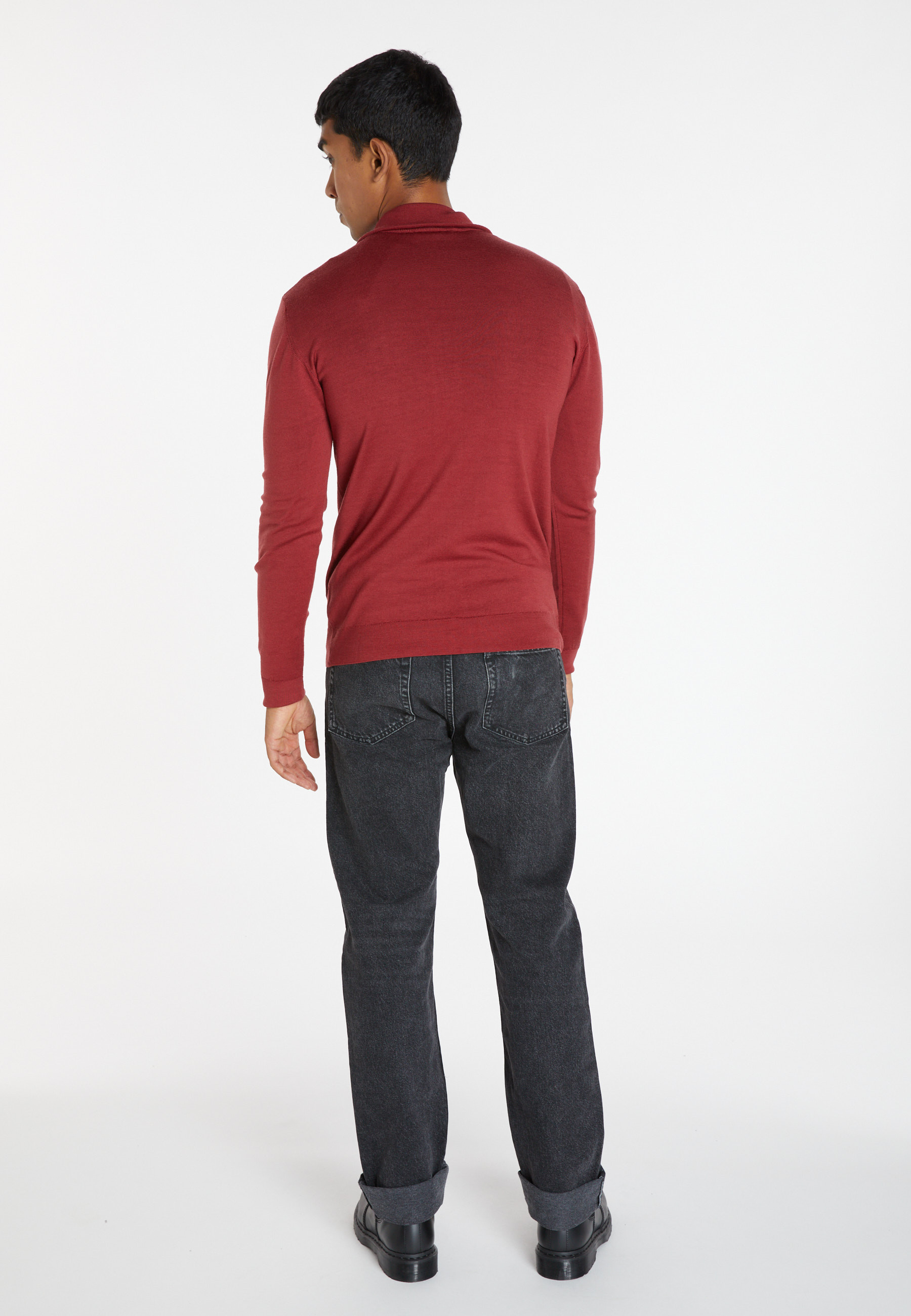 Gilet zippé avec logo en laine mérinos - Estian 8231