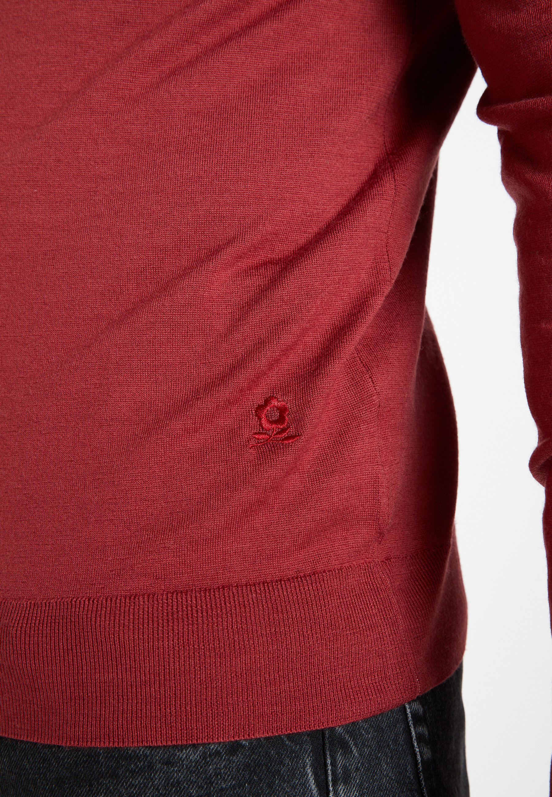 Gilet zippé avec logo en laine mérinos - Estian 8231