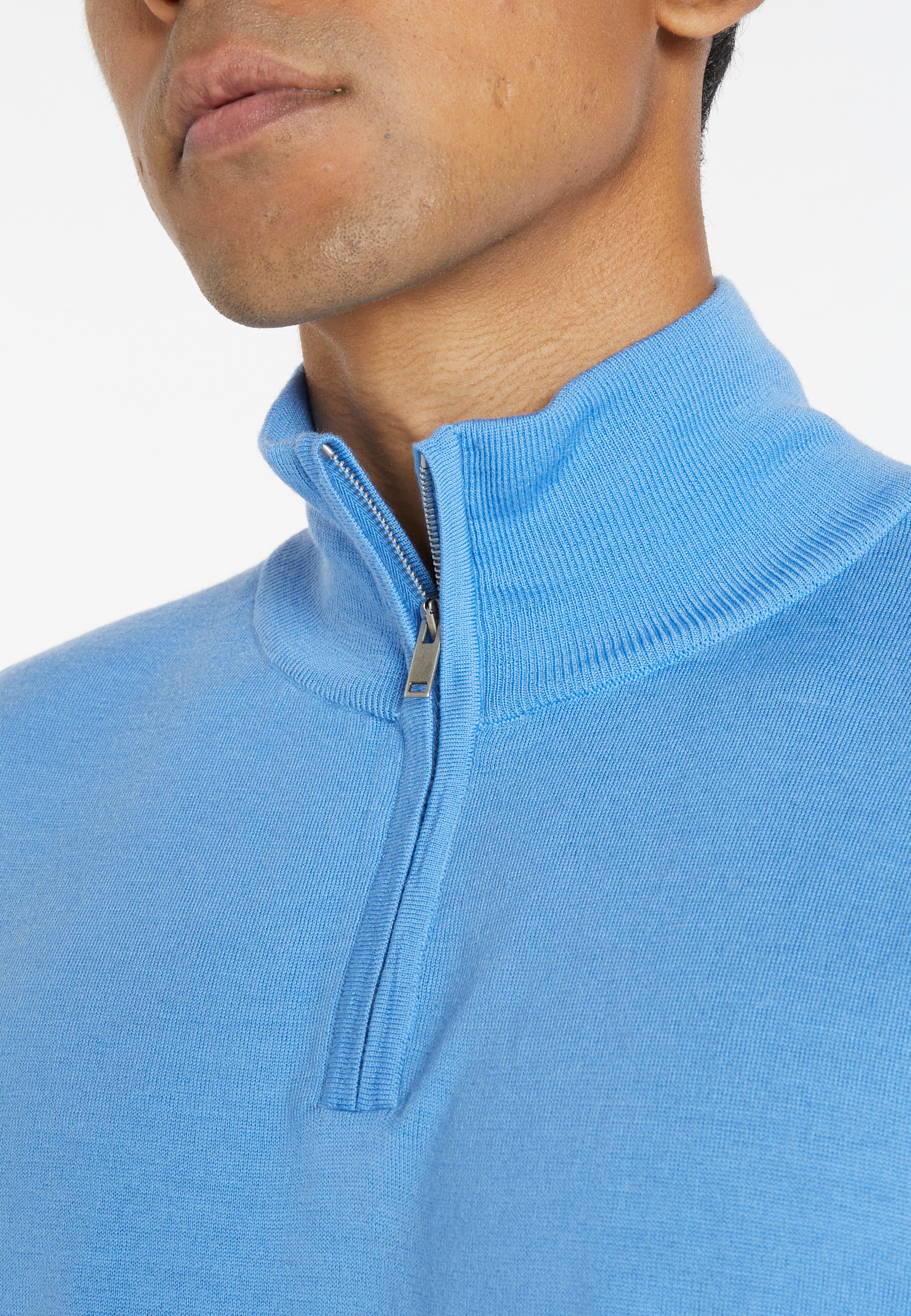 Trucker neck sweater with logo in merino wool - Ryan