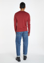 Round-neck merino wool sweater with rolled finishes - Rythme