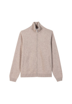 Zipped jacket in 4-ply cashmere - Balthazar