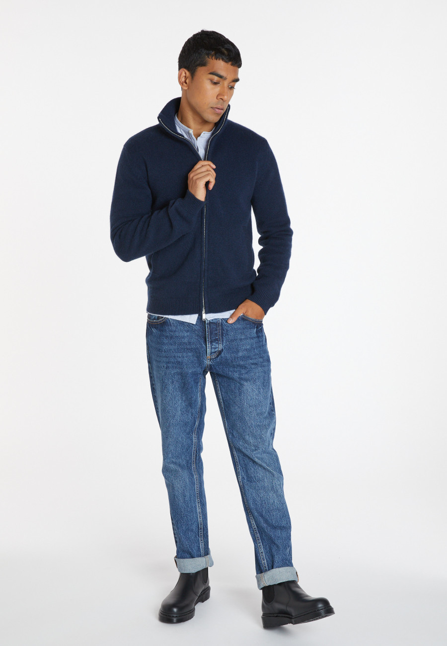 Cardigan de cashmere com zíper e 4 camadas - Balthazar