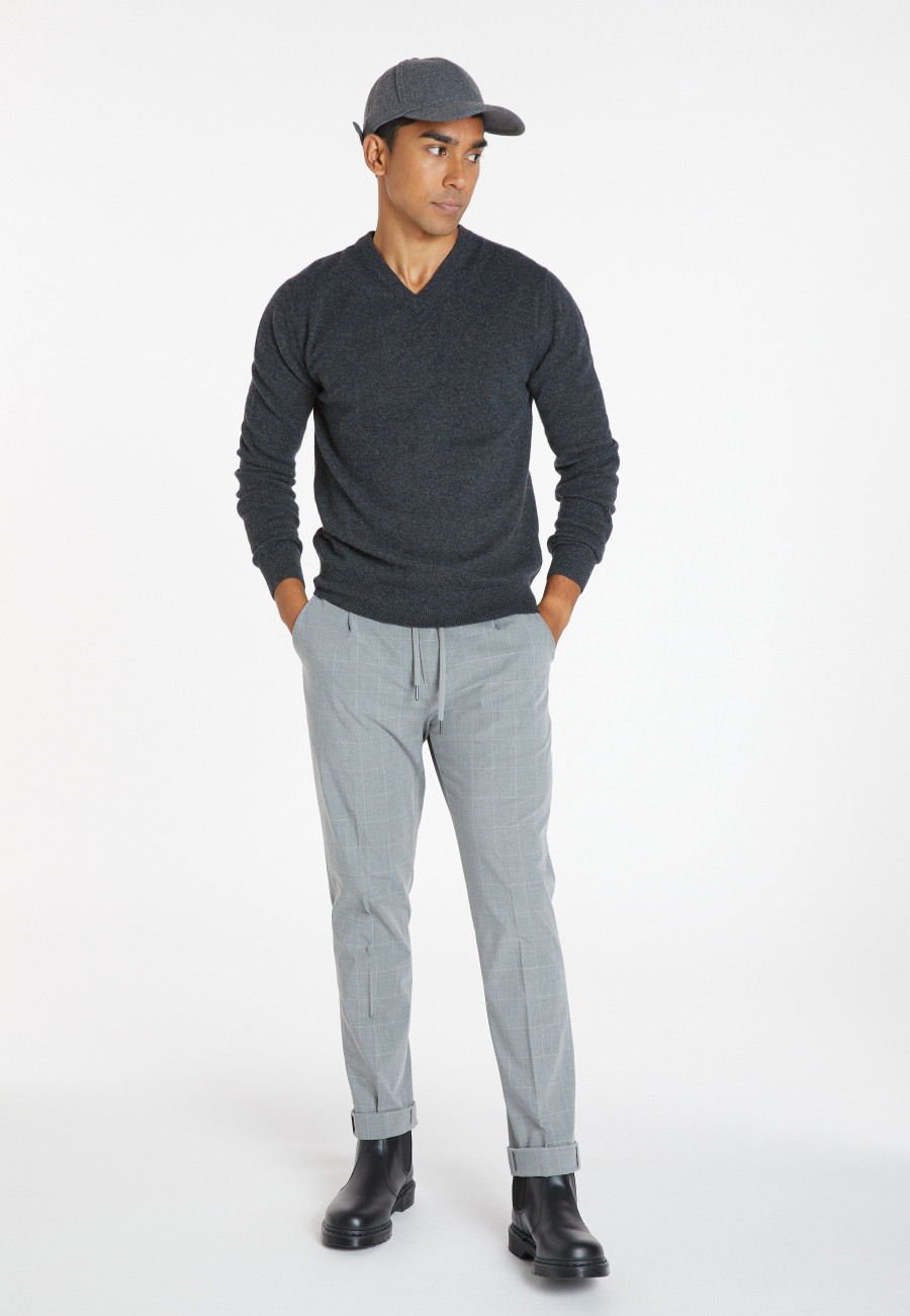 Suéter de cashmere com decote em V - Evann