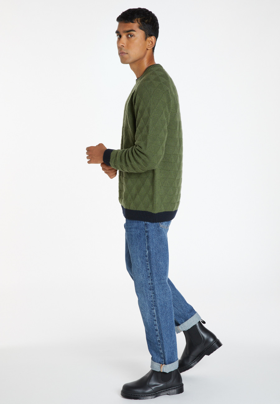 Suéter estampado de lã e cashmere - Samir