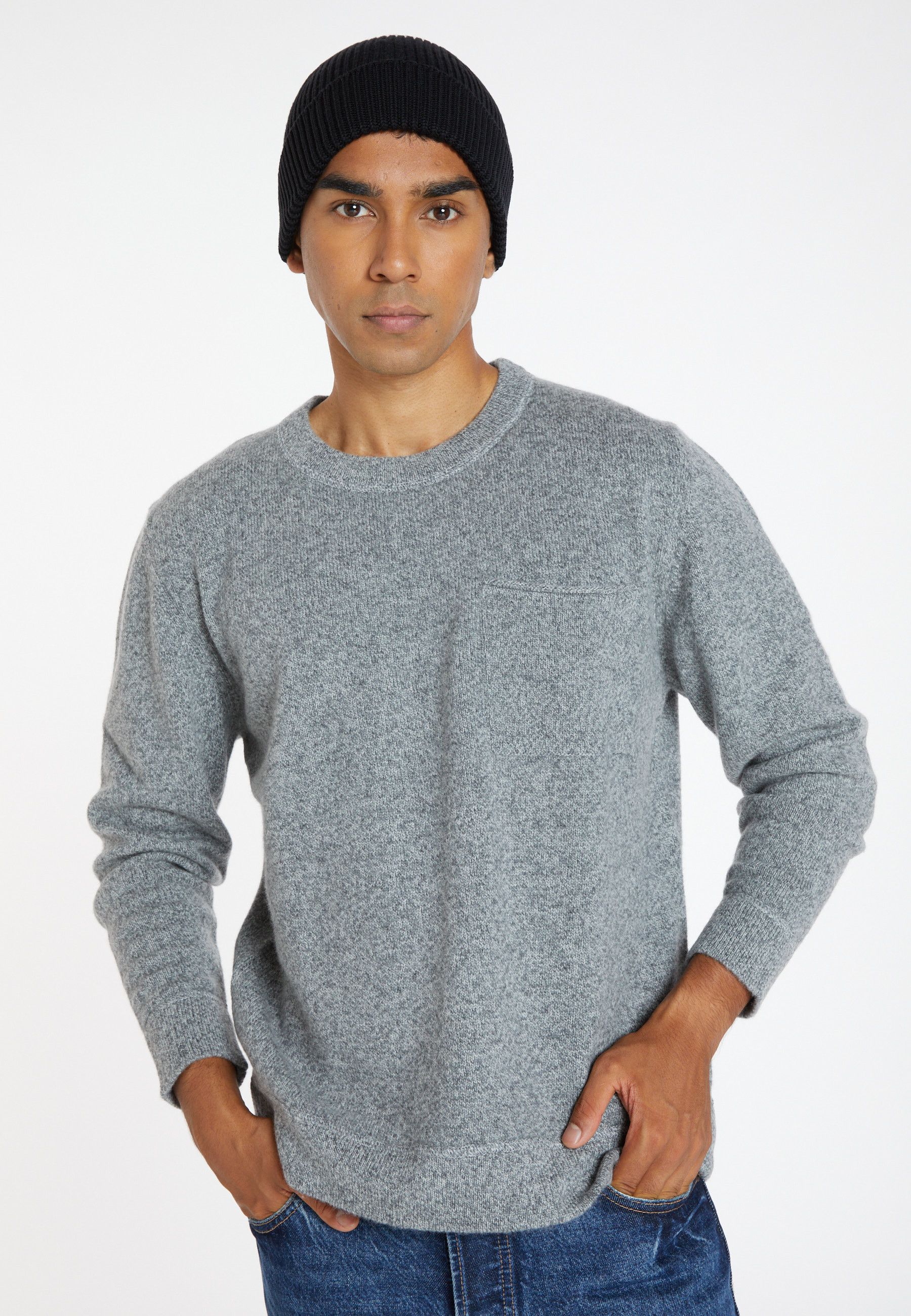 Wool and cashmere sweater with pocket - Sheridon