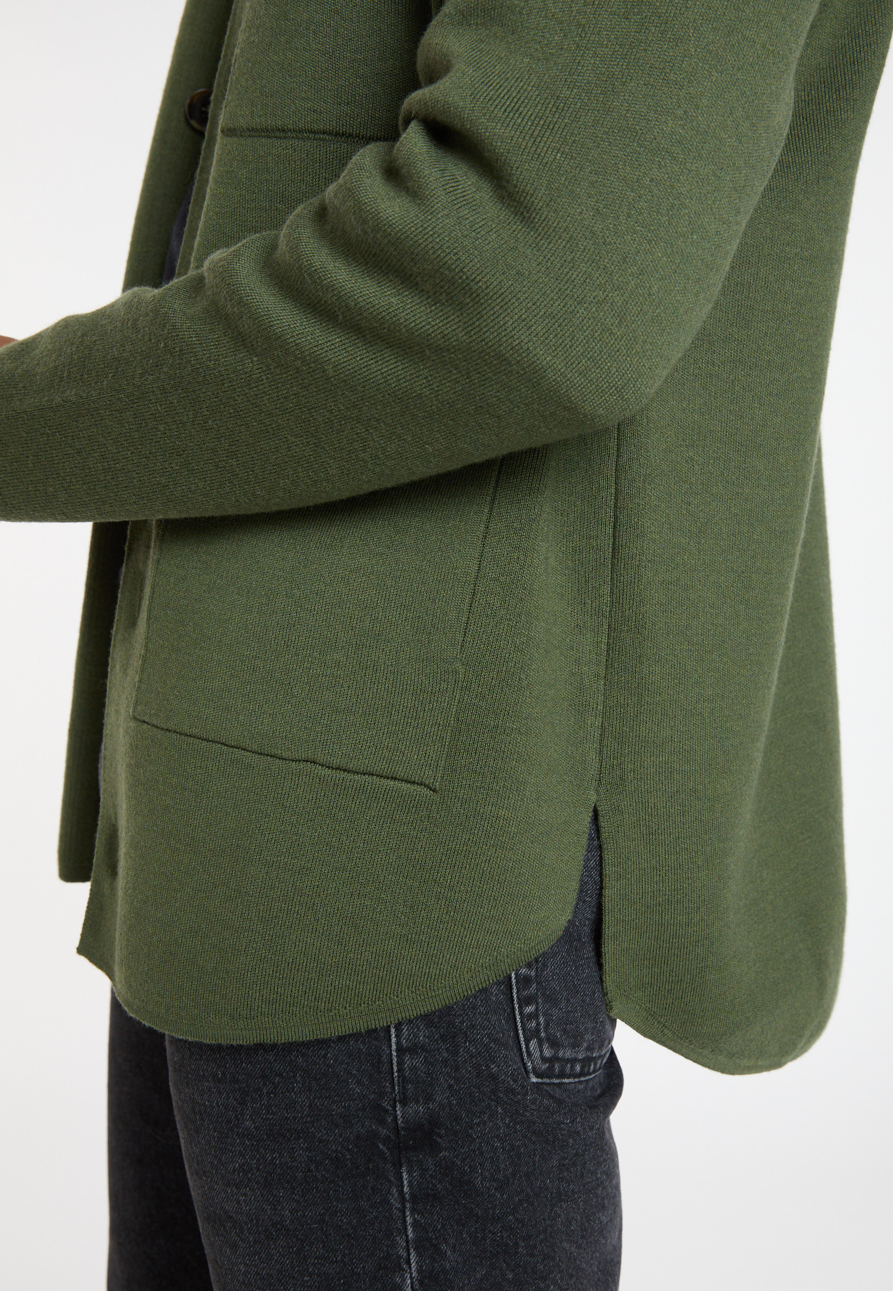 Veste boutonnée en laine mérinos - Samuel 8252