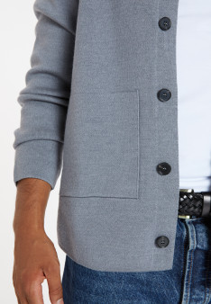 Veste boutonnée en laine mérinos - Samuel 8211