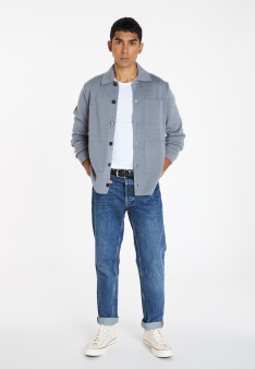 Merino wool button-down jacket - Samuel