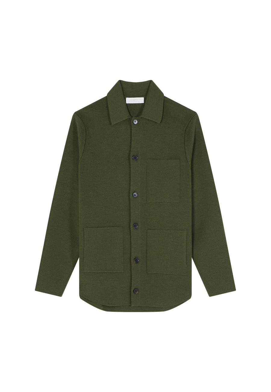 Merino wool button-down jacket - Samuel